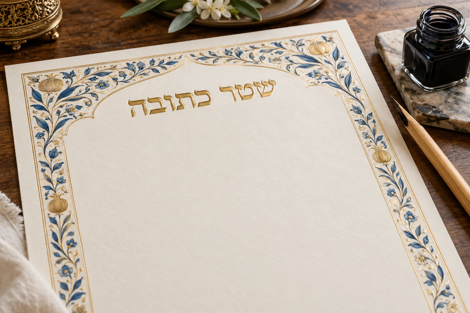 עיצוב הטקסט בכתובה