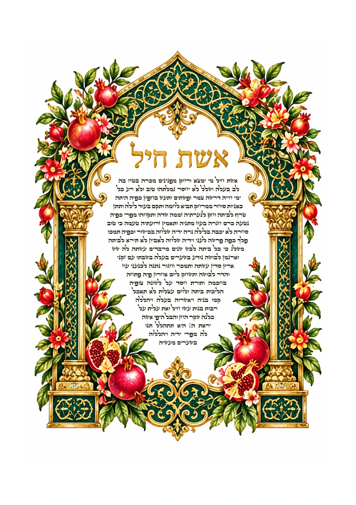 Eshet Chayil — Emerald Pomegranates