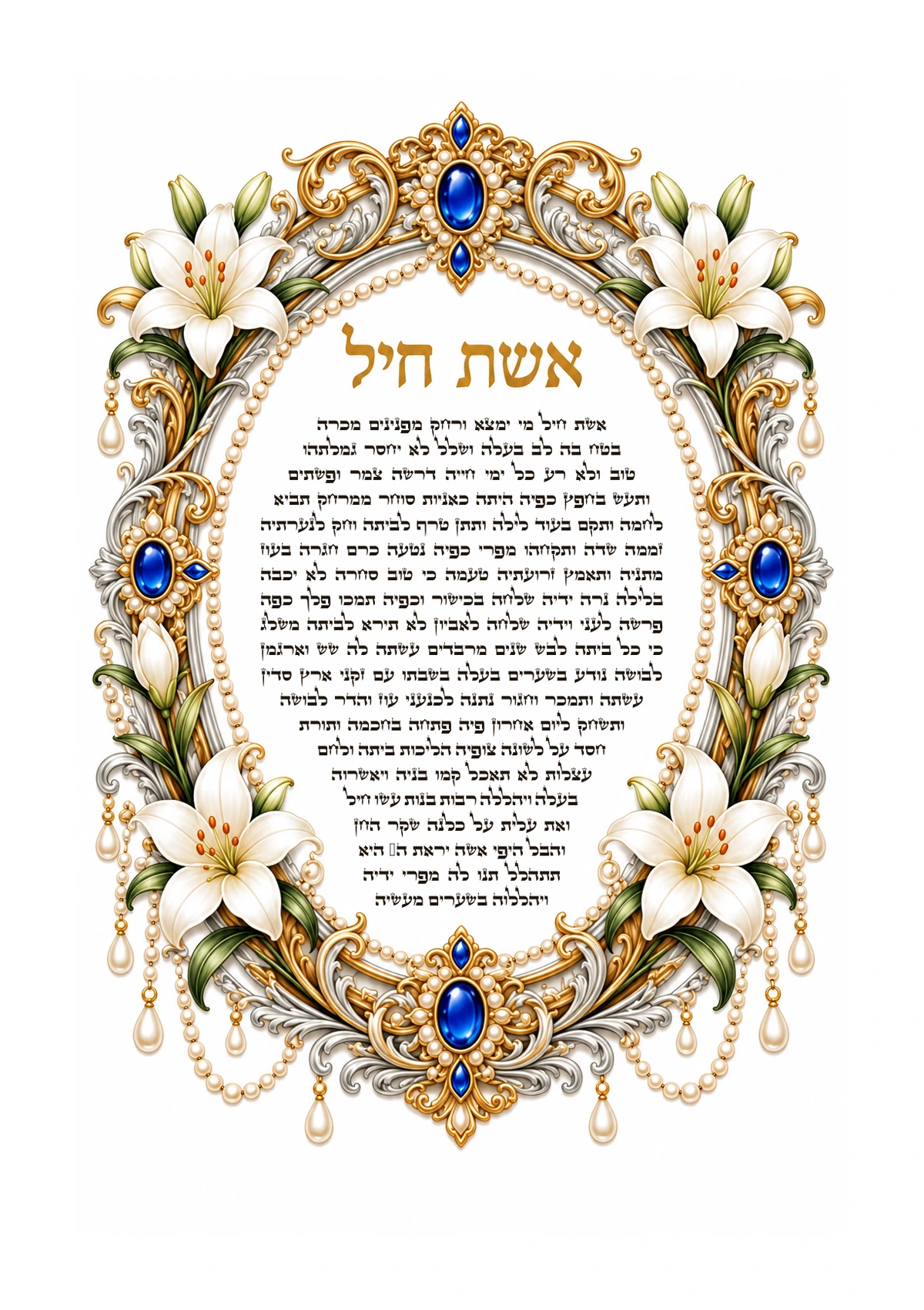 Eshet Chayil — Pearls and Lilies
