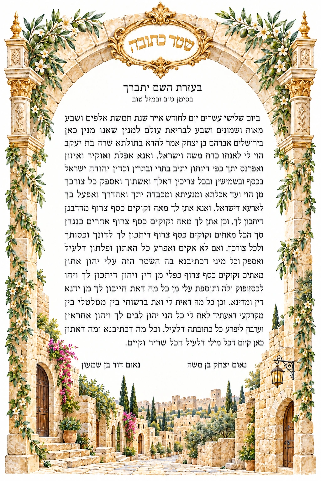 Gates of Jerusalem Ketubah Gates of Jerusalem Ketubah