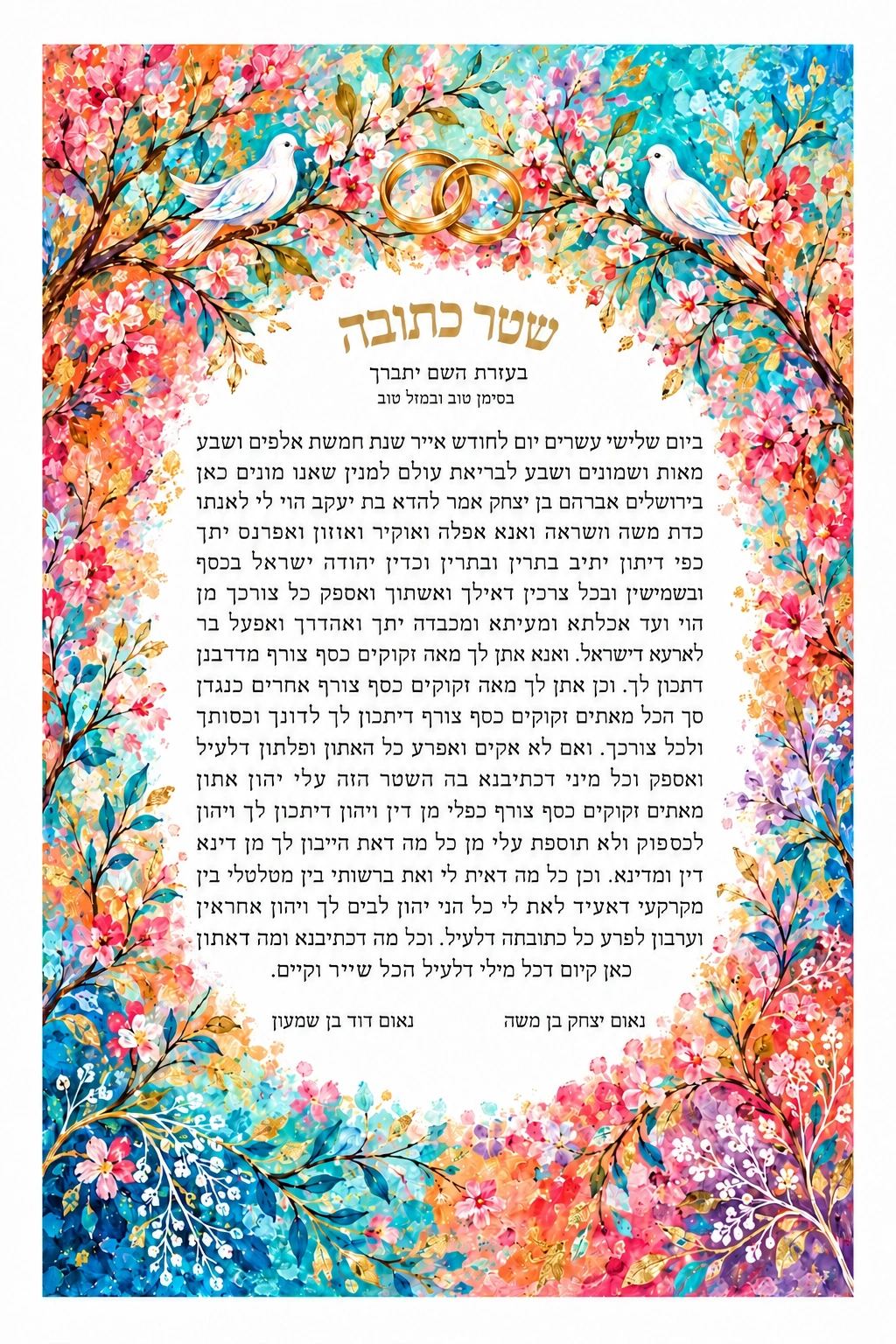 Interlocking Rings Ketubah