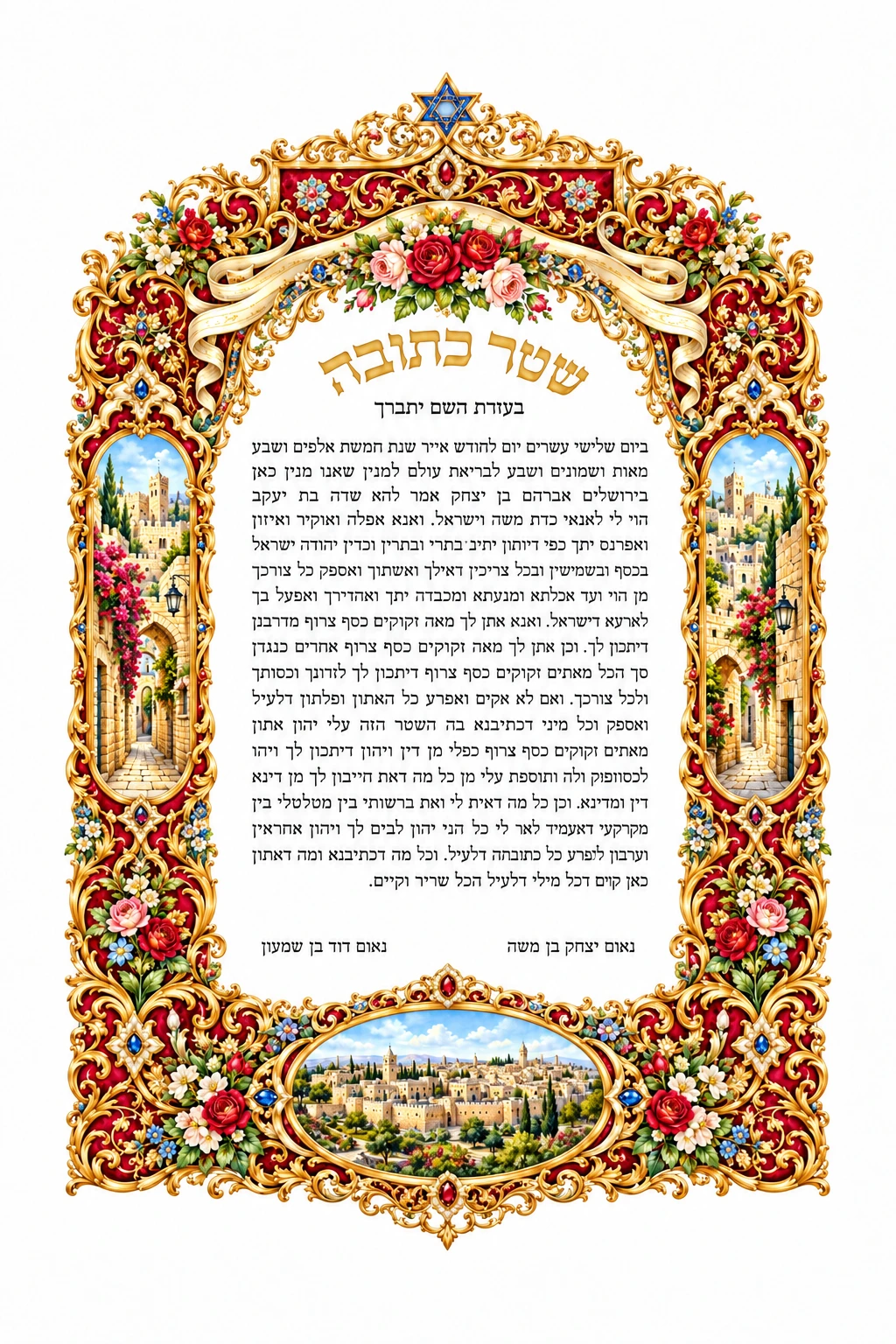 כתובה ירושלים מלכותית
