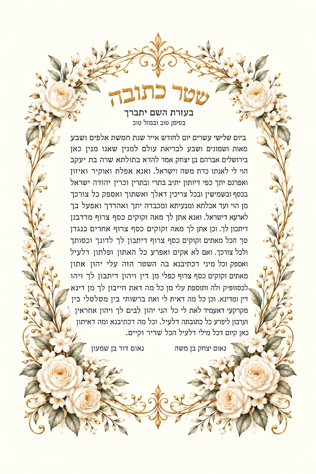 Pearl Blossom Ketubah Pearl Blossom Ketubah