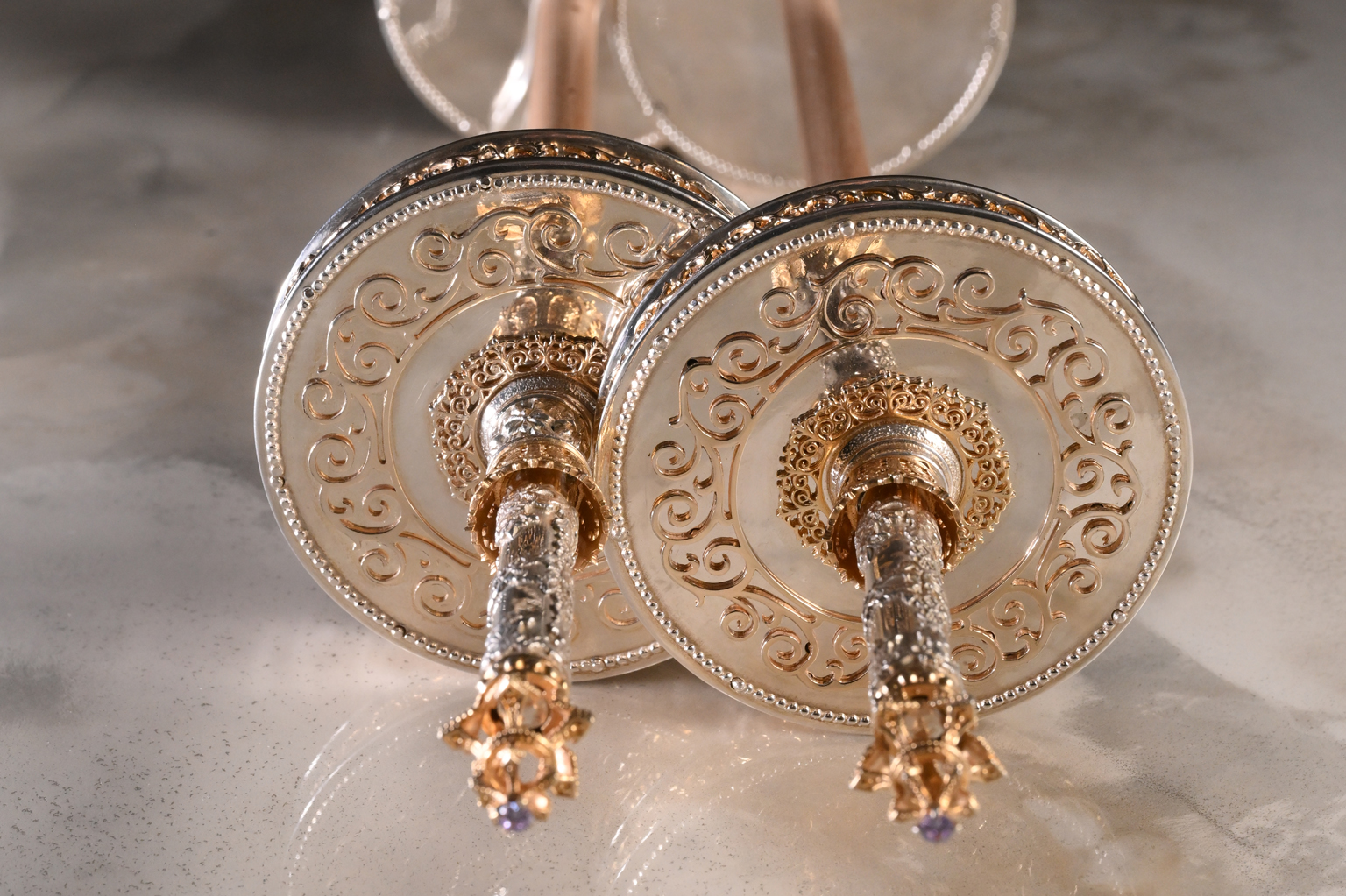 Silver and Gold Ornament Atzei Chaim
